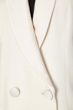 Off-white thin wool skirt suit Chantal Thomass FW 1995/1996