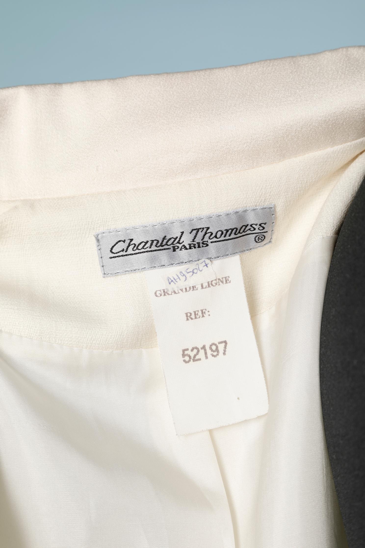 Off-white thin wool skirt suit Chantal Thomass FW 1995/1996 2