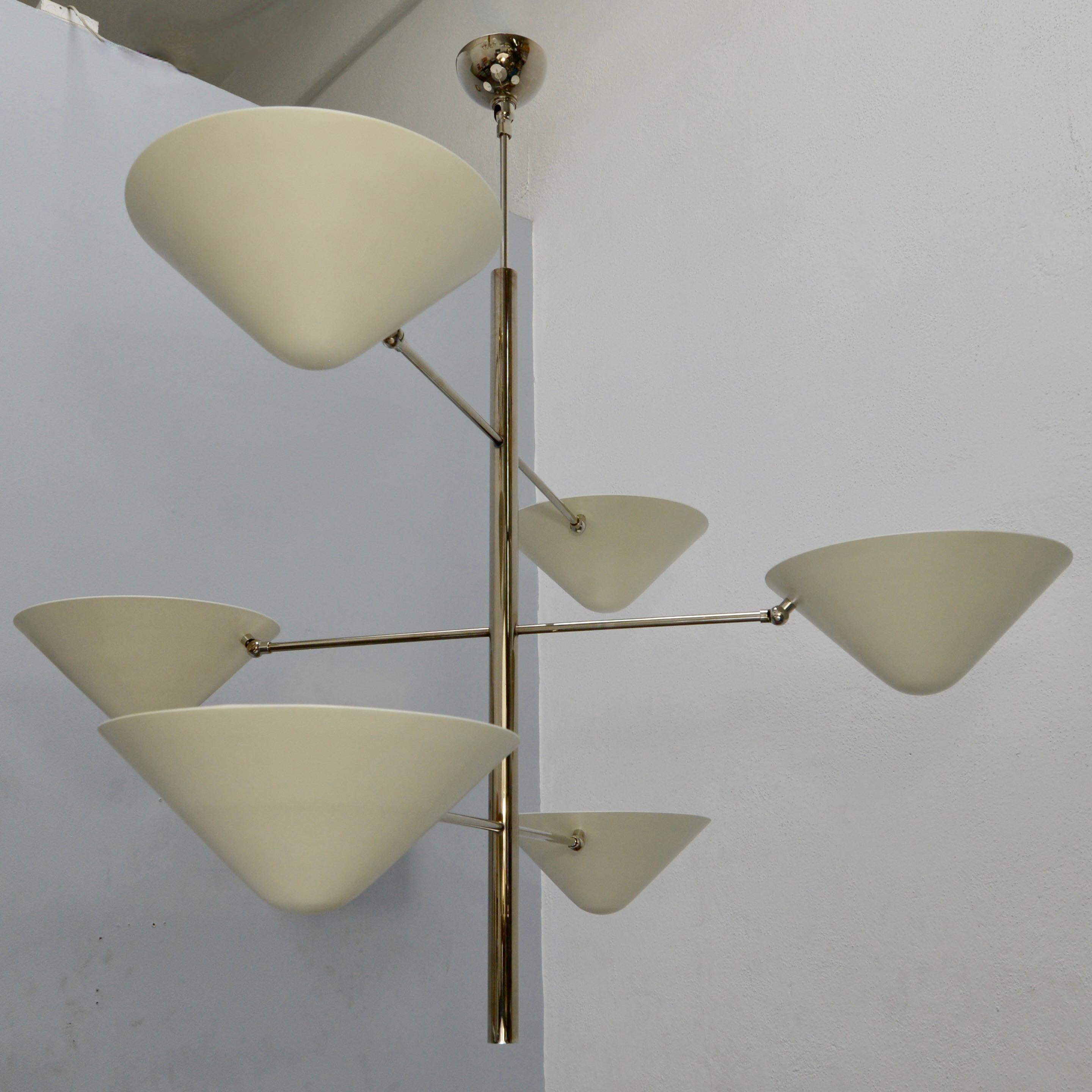 Mid-Century Modern Off White Tree Chandelier AS For Sale