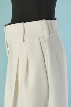 Off-white trouser with wide legs ALEXANDRE VAUTHIER