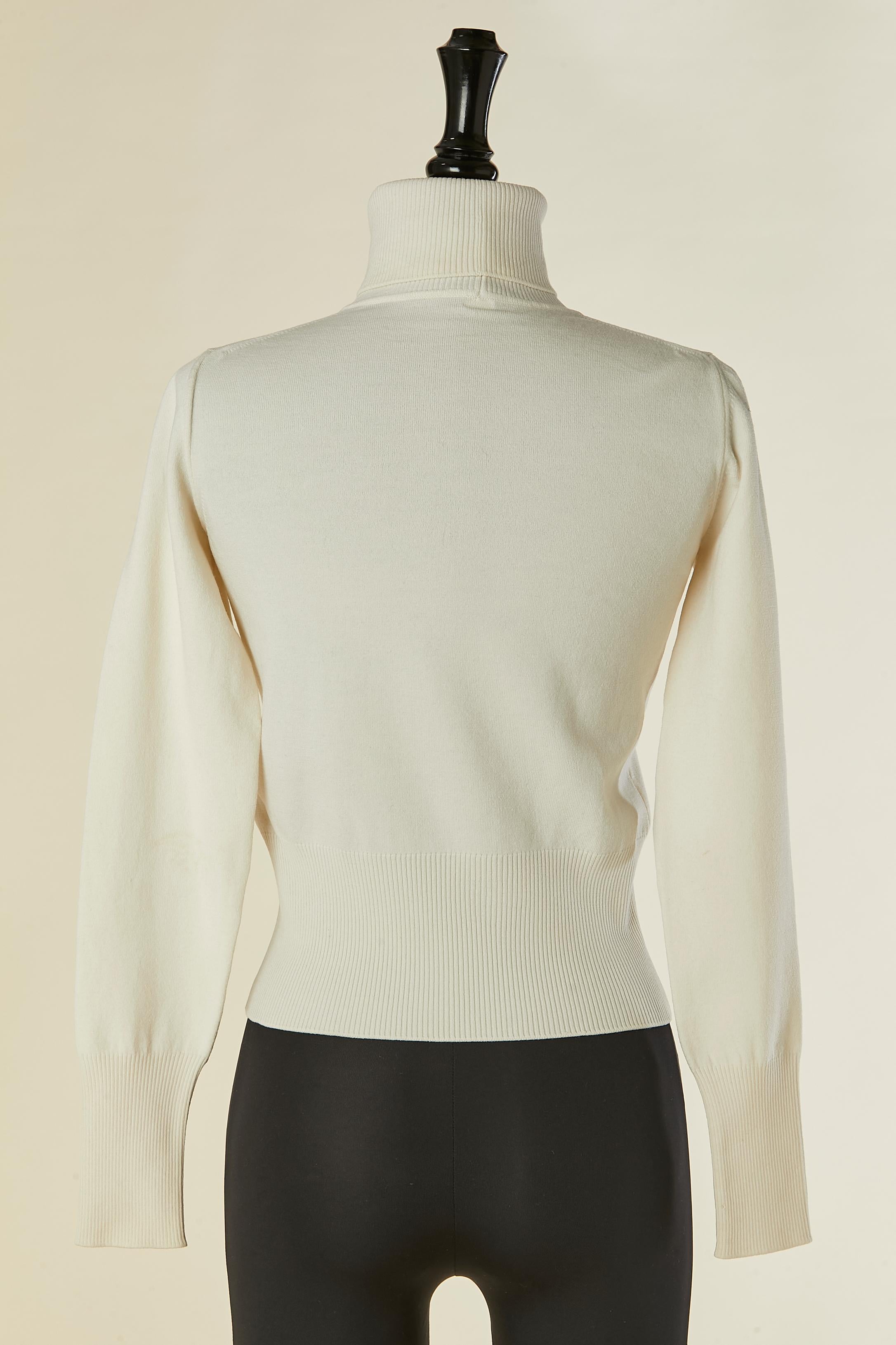 Off-white Rollkragenpullover ALAIA im Zustand „Hervorragend“ im Angebot in Saint-Ouen-Sur-Seine, FR