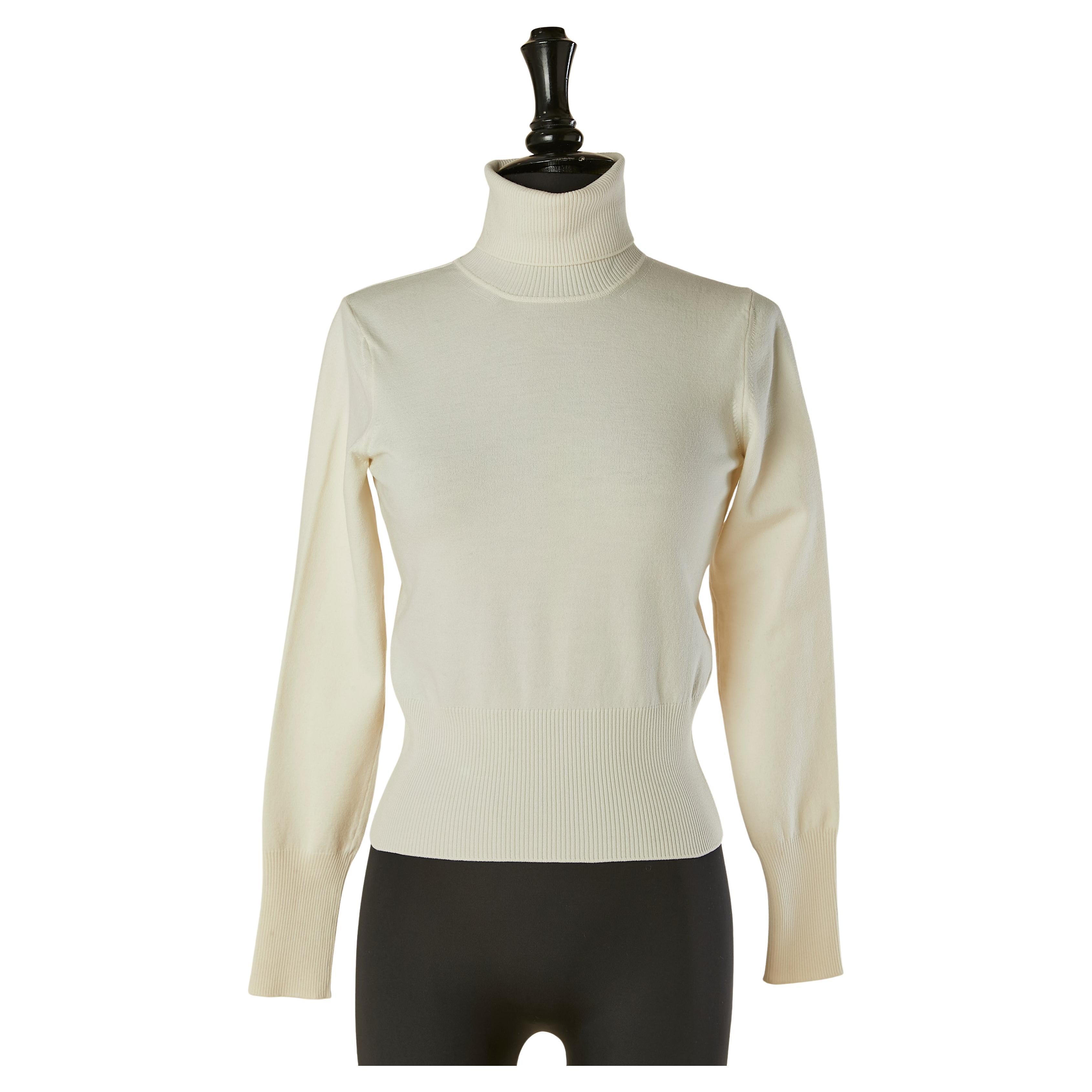 Off-white Rollkragenpullover ALAIA im Angebot
