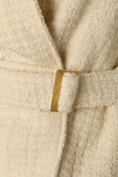 Off-white Tweed jacket with belt ALEXANDRE VAUTHIER