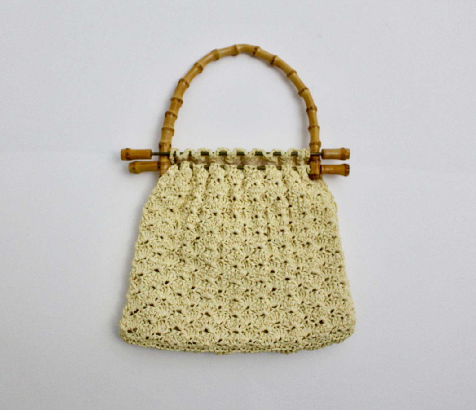vintage crochet bag