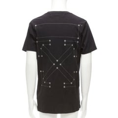 OFF WHITE Virgil Abloh 2020 black logo giant print back cotton tshirt M