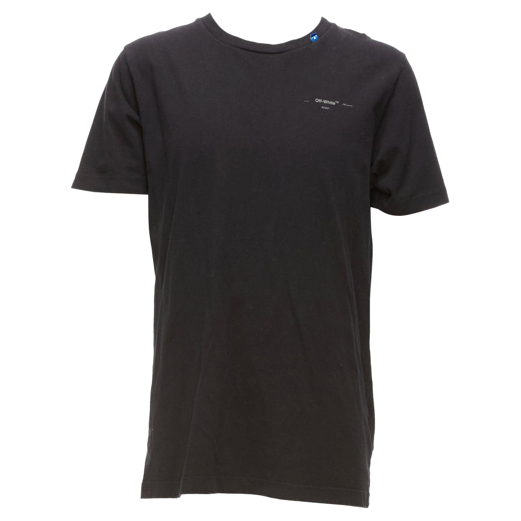 Off-White Virgil Abloh 2020 black logo giant print back cotton tshirt M