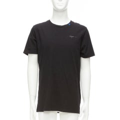 OFF WHITE Virgil Abloh 2020 camiseta negra de algodón con logo estampado gigante en la espalda M