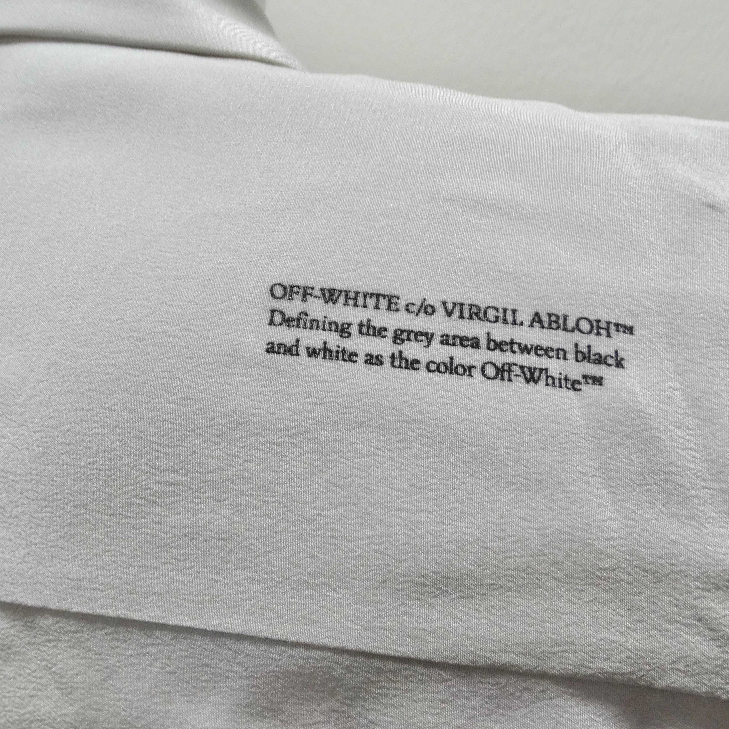 Off White Virgil Abloh Multi Botanical Silk Shirt Dress For Sale 3