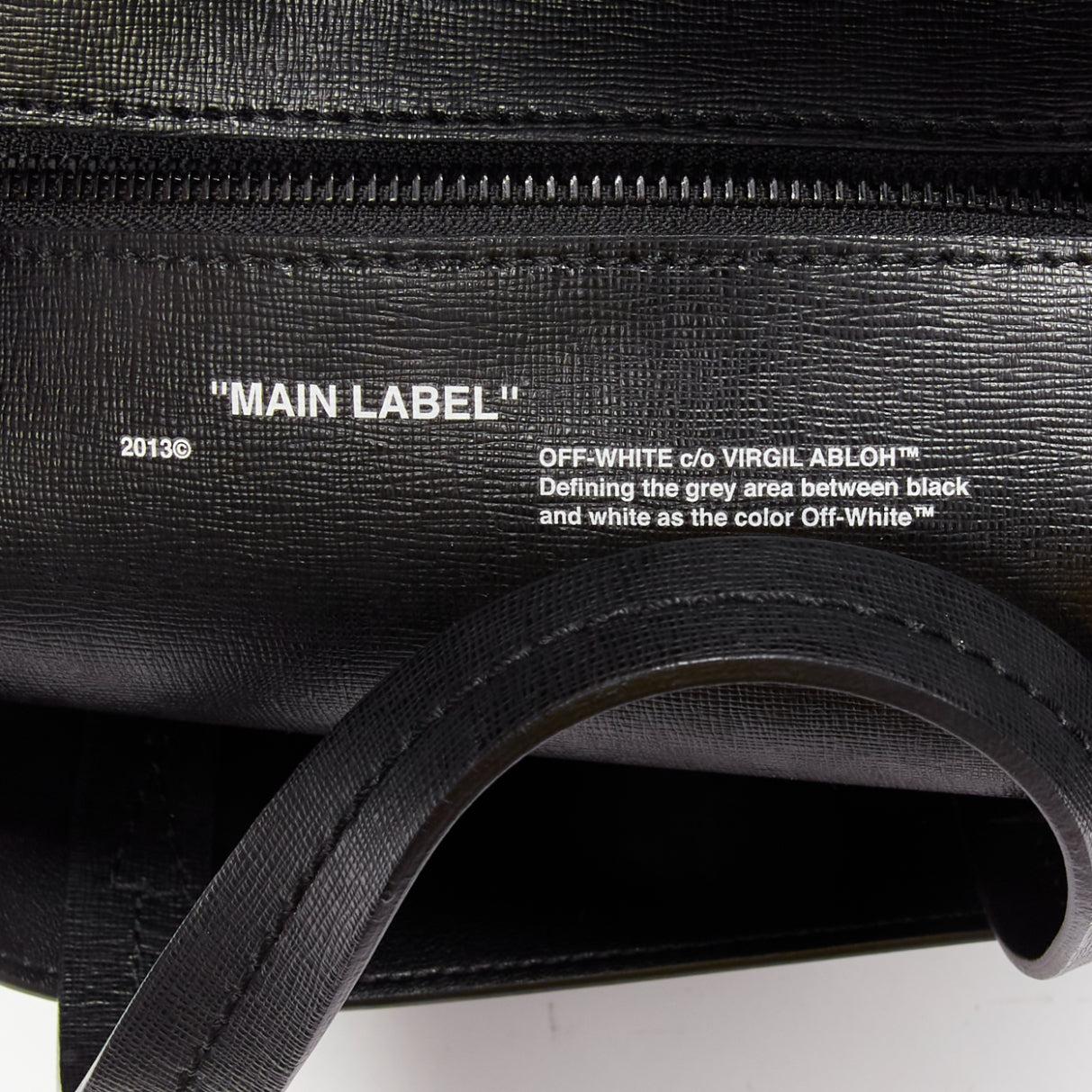 OFF WHITE Virgil Abloh Natural Habitat leather neon cat print crossbody tote bag For Sale 5