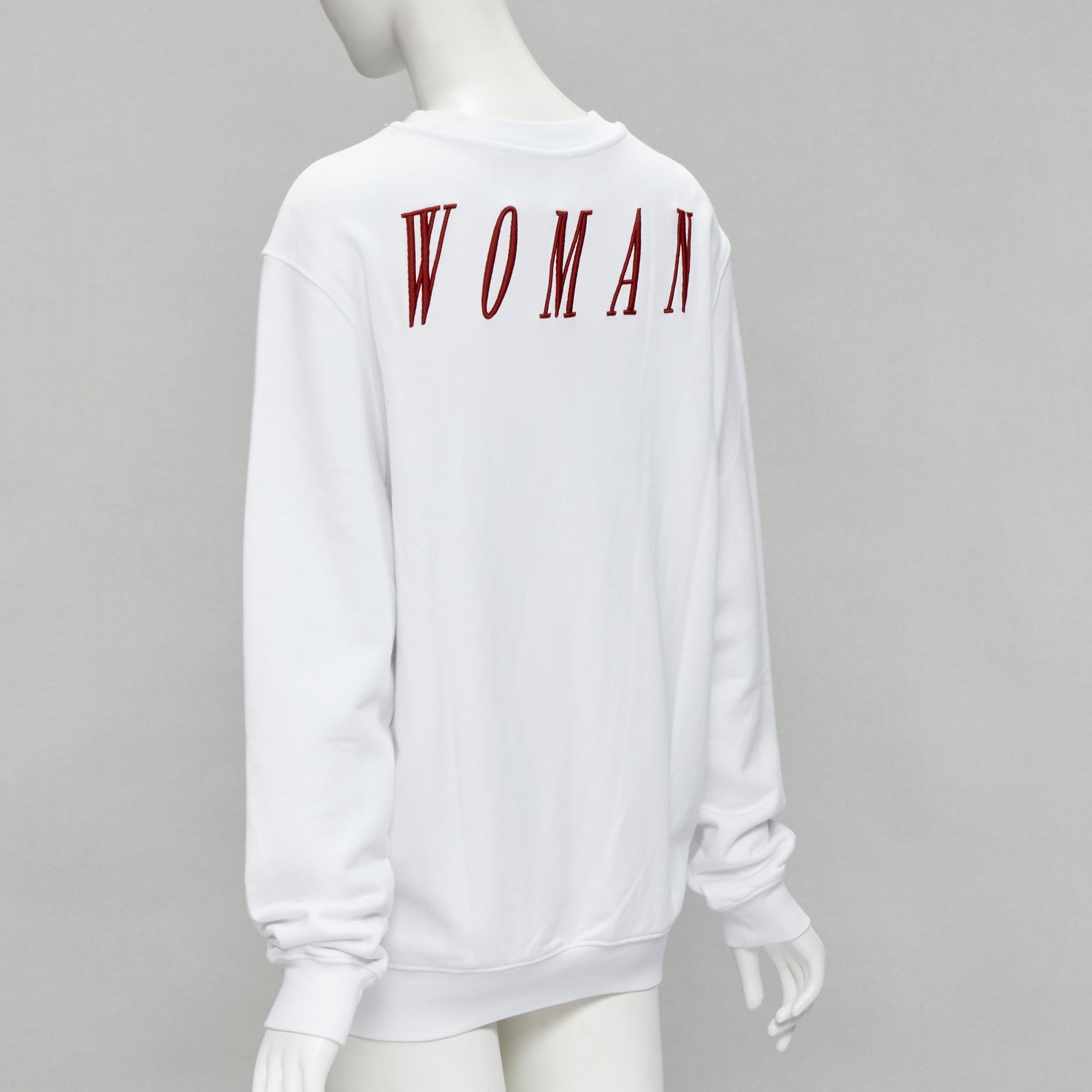 OFF WHITE Virgil Abloh Natural Woman red balloOn print embroidery sweatshirt M In Excellent Condition In Hong Kong, NT