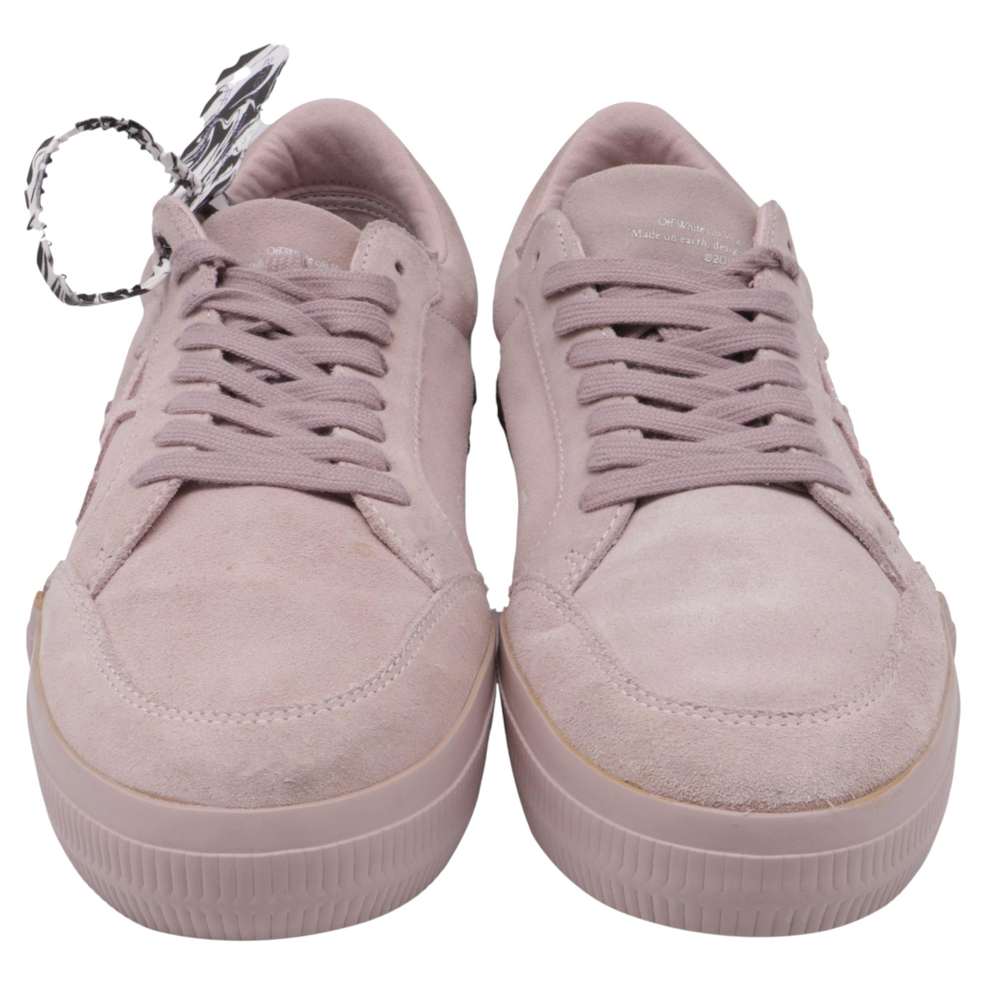 Pre-owned Off-white Vulcanized Low Sneakers In Pink Suede