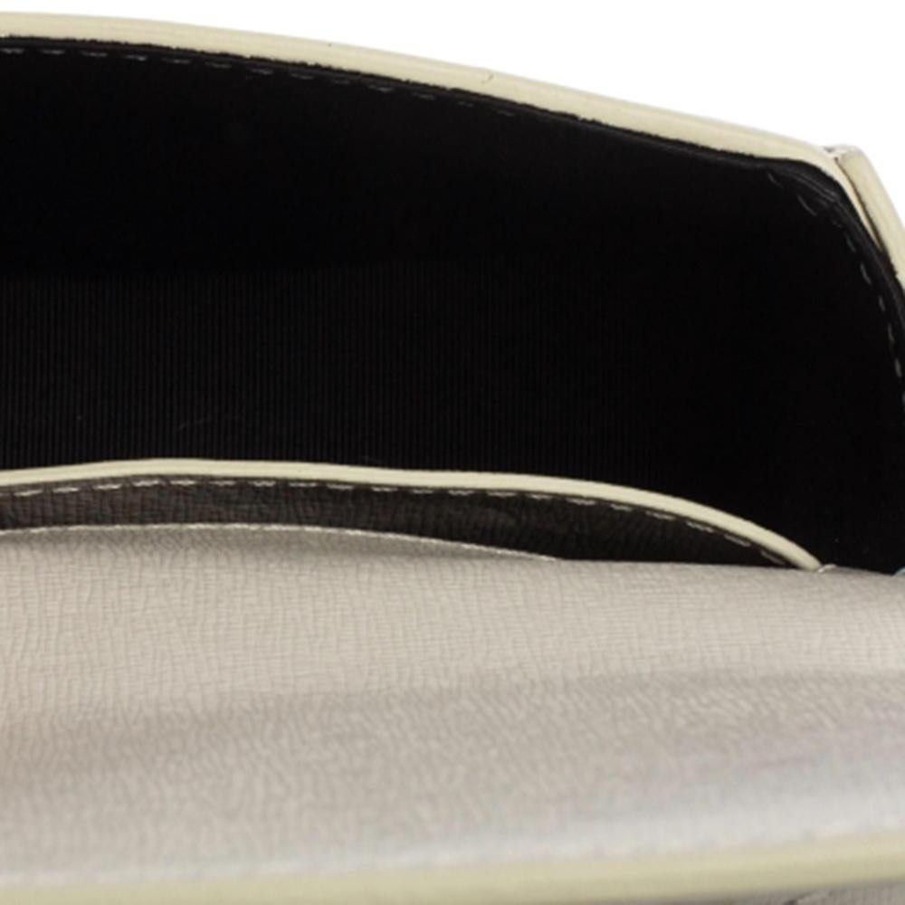 Off-White White/Black Diagonal Striped Leather Baby Flap Crossbody Bag 5