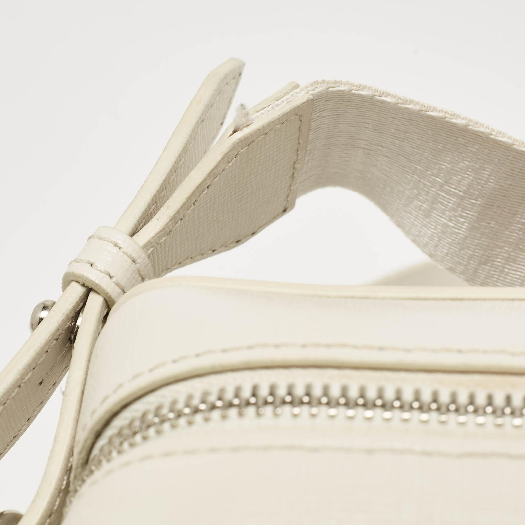 Off-White White/Black Leather Diag Camera Bag 2