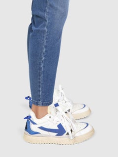 Off-White Weiß & Blau Mid Top Sponge Turnschuhe Größe IT 39