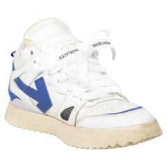 Off-White Weiß & Blau Mid Top Sponge Turnschuhe Größe IT 39