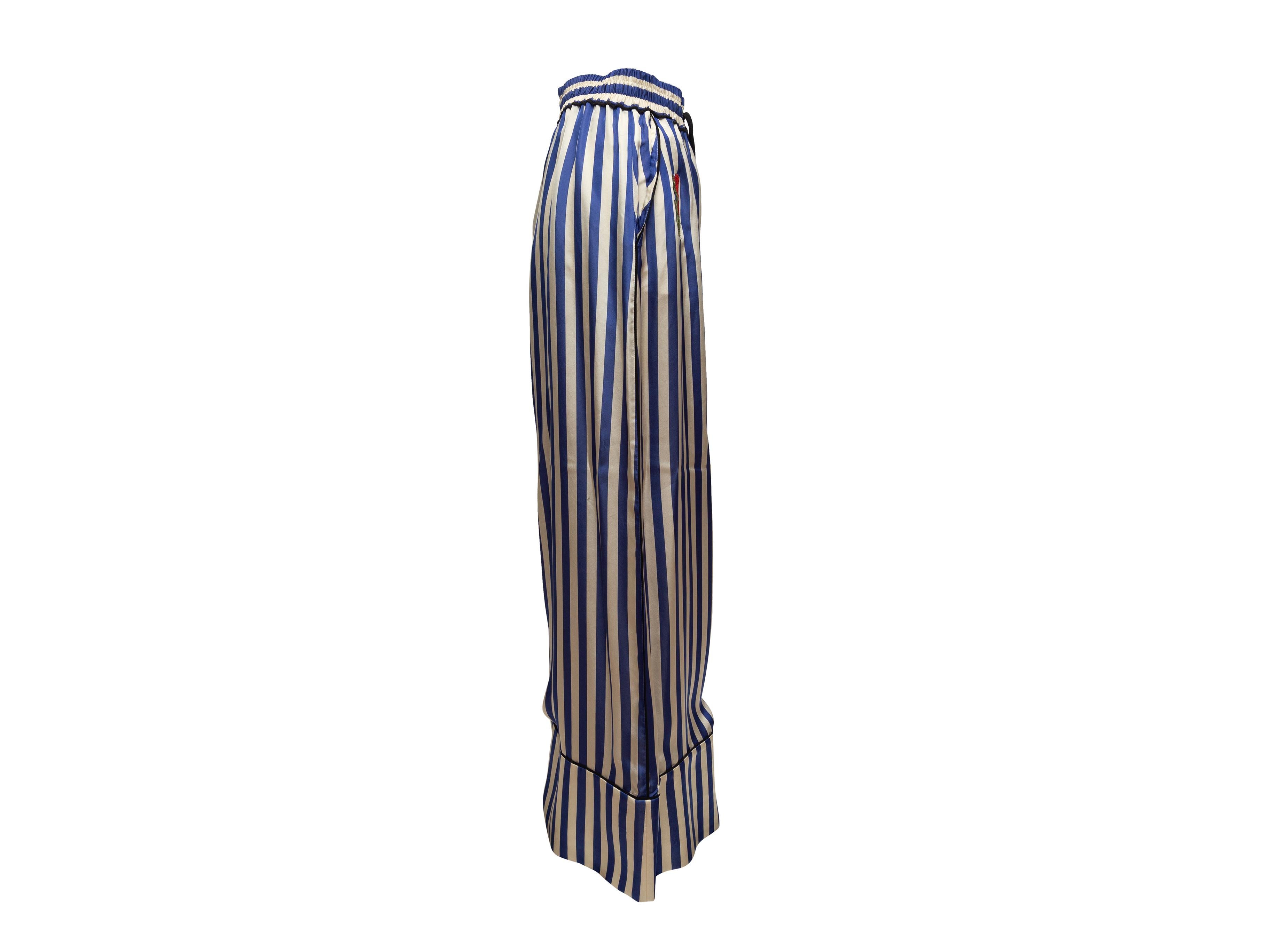 white and blue pinstripe pants