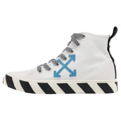 Off-White White Canvas High Top Sneakers Size 42