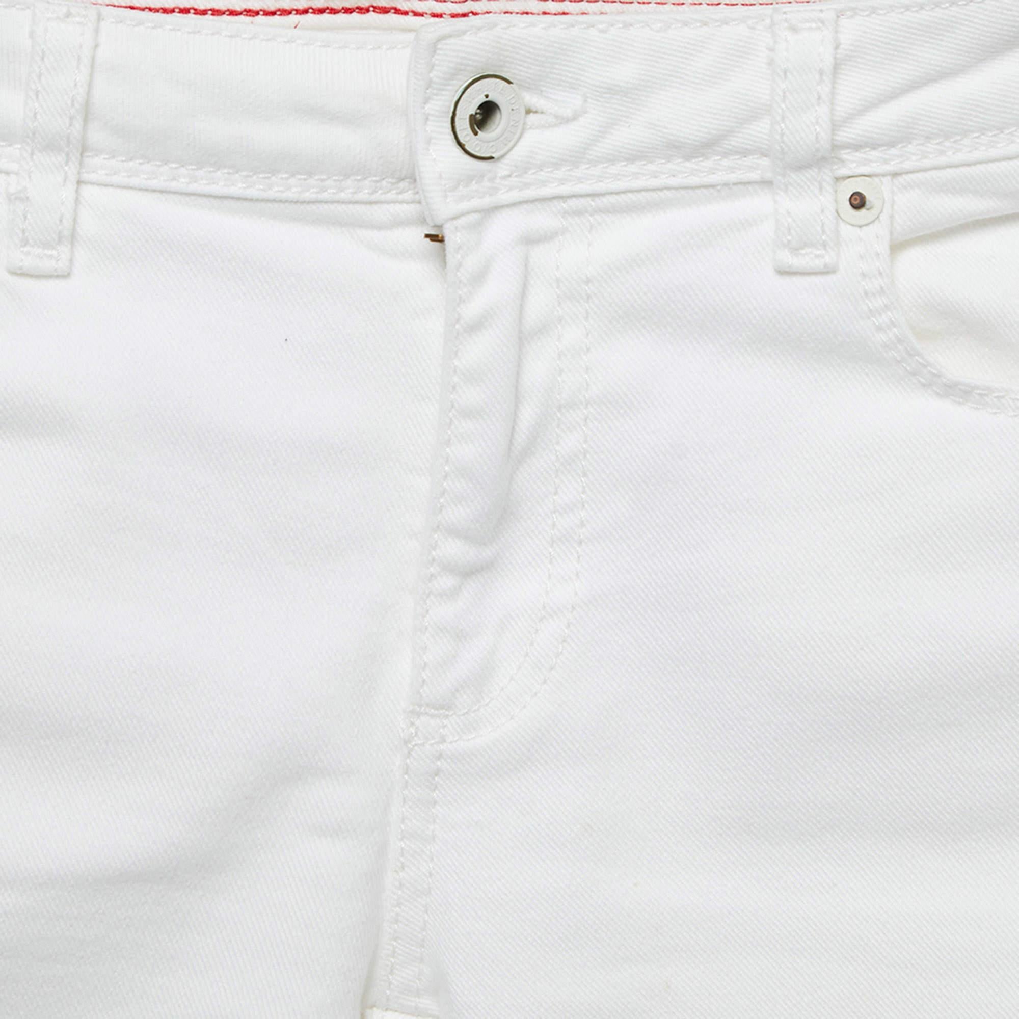 Gris Off-White White Denim Logo Tape Detail Skinny Jeans S Taille 26