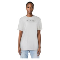 Off-White White & Green Logo Graphic T-Shirt Size M