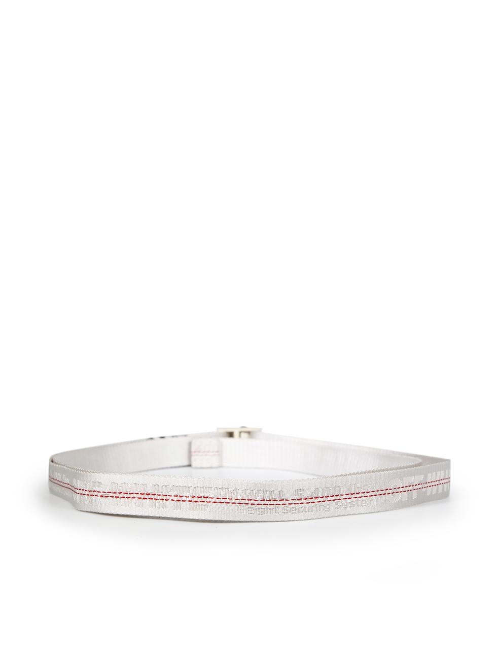 Bianco Cintura con logo industriale bianca di Off-White
