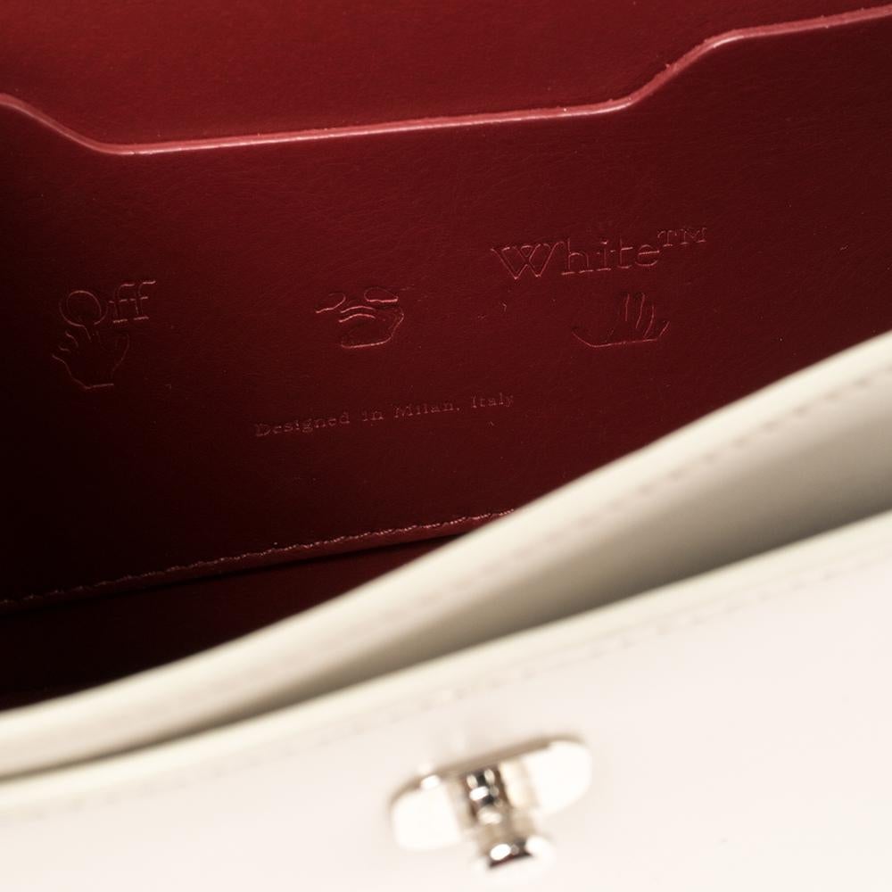 OFF-WHITE Borsa in pelle bianca 1.4 Jitney Quote Bag 