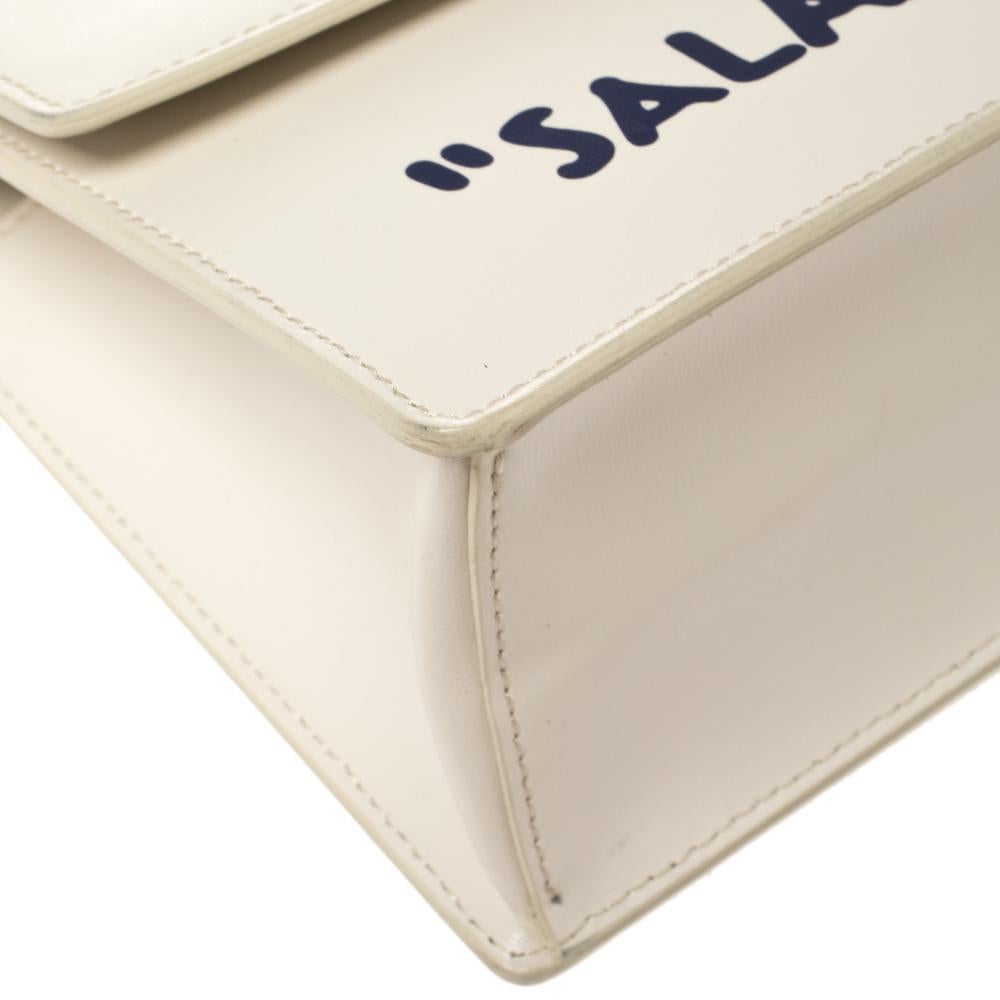 OFF-WHITE Borsa in pelle bianca 1.4 Jitney Quote Bag 