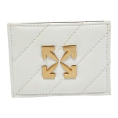 Portacarte Jitney in pelle bianca di Off-White