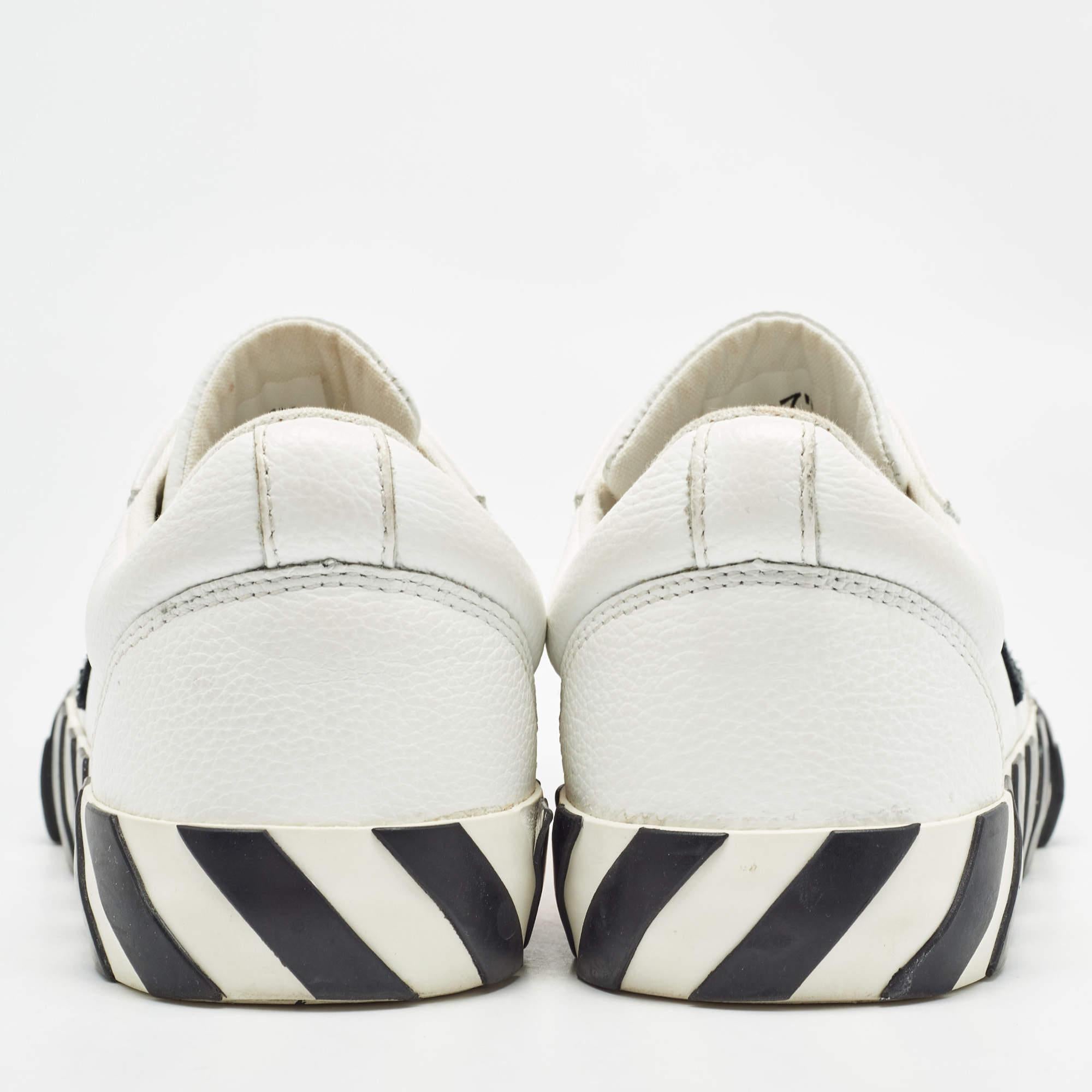 Zapatillas con cordones vulcanizados de piel blanca Off-White Talla 37 1