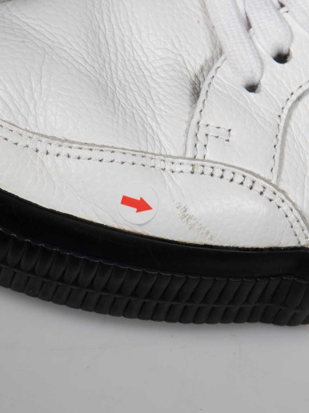Off-White White Leather Zip Tie Vulcanized Trainers Size IT 41 For Sale 2