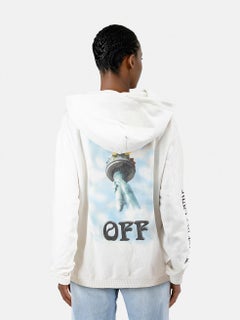 Off-White White Liberty Print Hoodie Size L