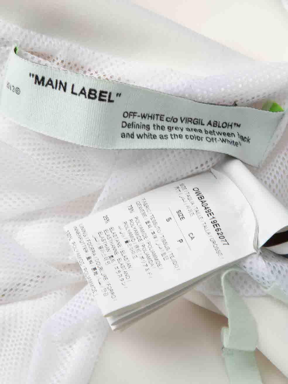 Off-White Weiß Logo Tape Full Zip Jacke Größe S im Angebot 1