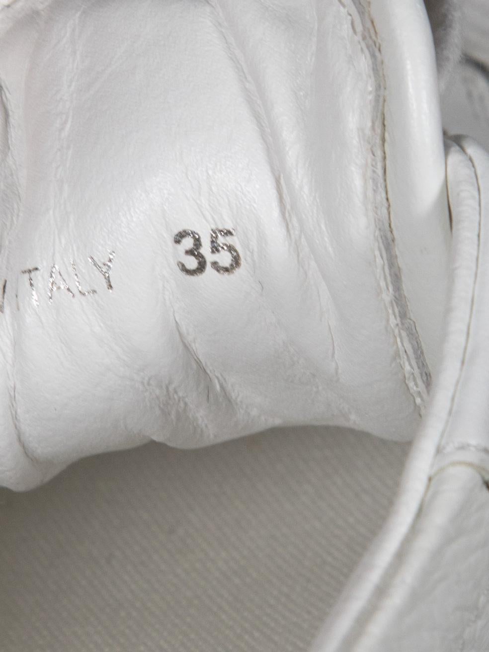 Off-White White Low Vulcanised Trainers Size IT 35 For Sale 1