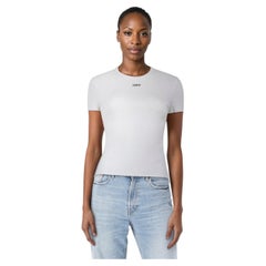 Off-White White "OFF" Logo Printed T-Shirt Size XS