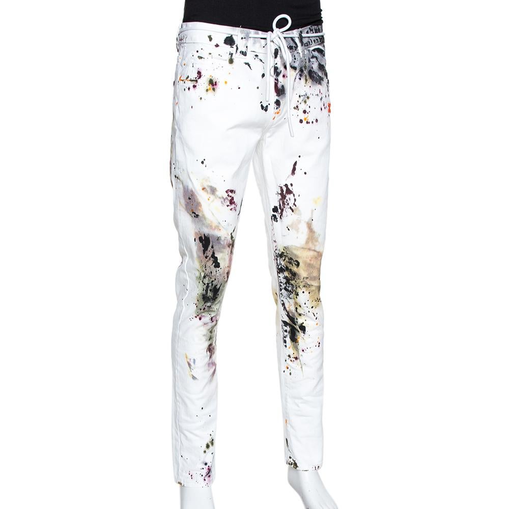 white jeans with paint splatter