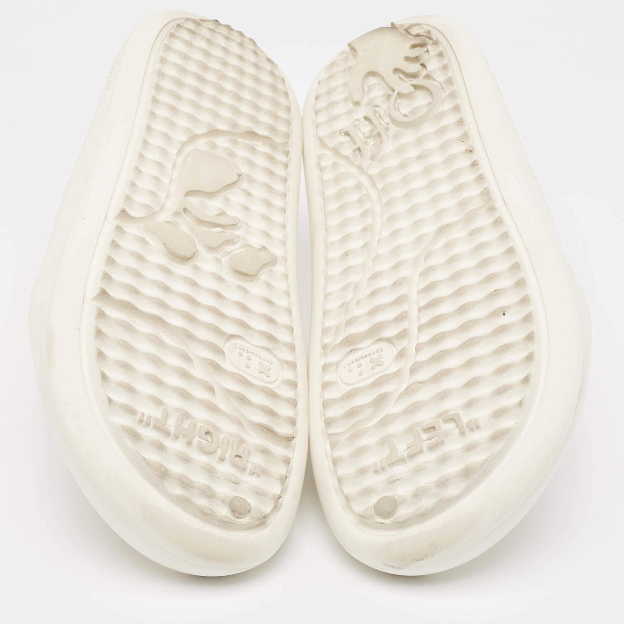 Off-White White Rubber Meteor Pool Slides Size 39 For Sale 2