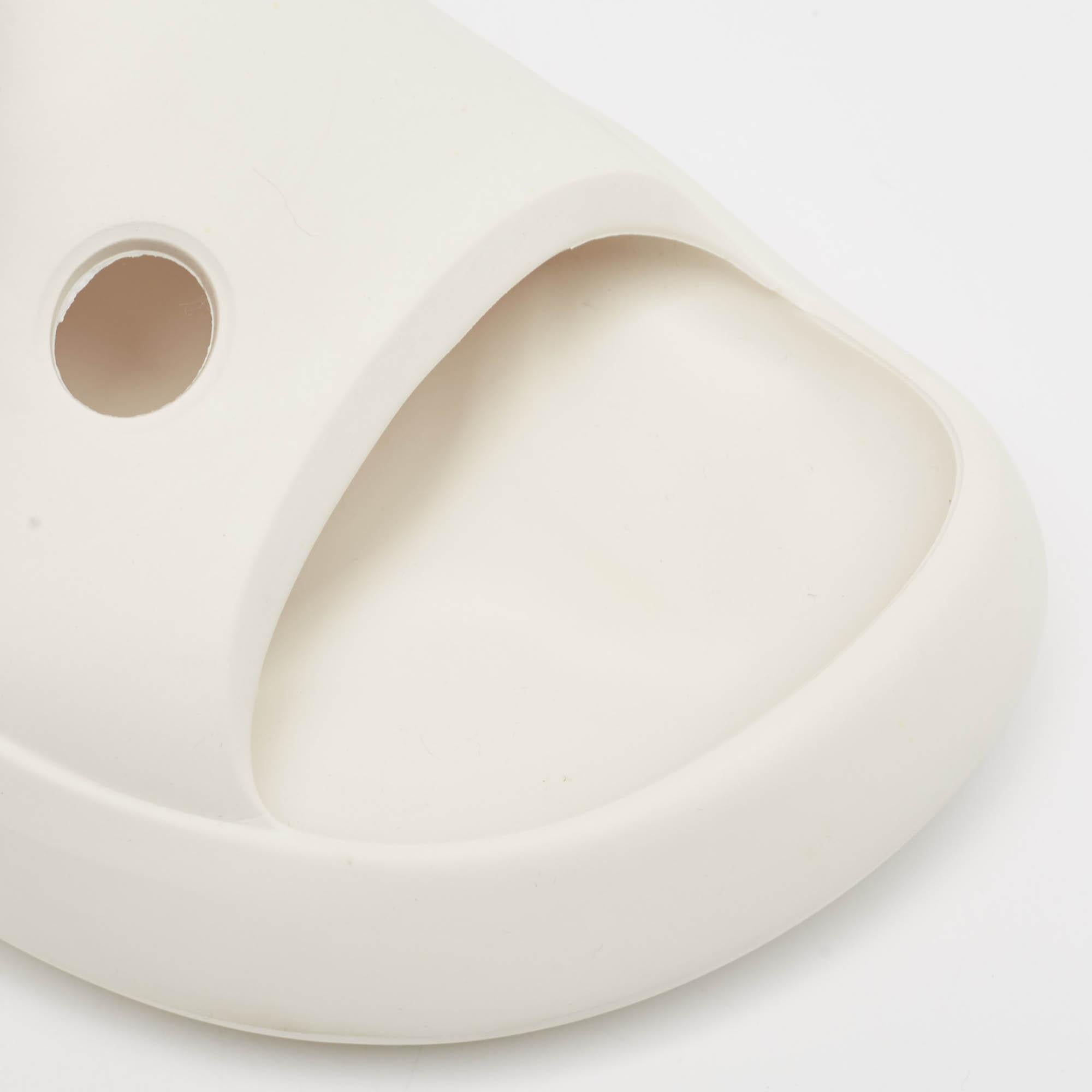 Off-White White Rubber Meteor Pool Slides Size 39 For Sale 3