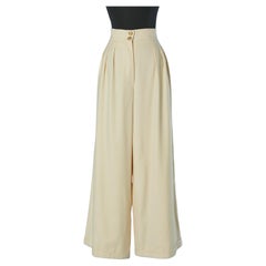Off-white Hose mit weitem Bein CHANEL