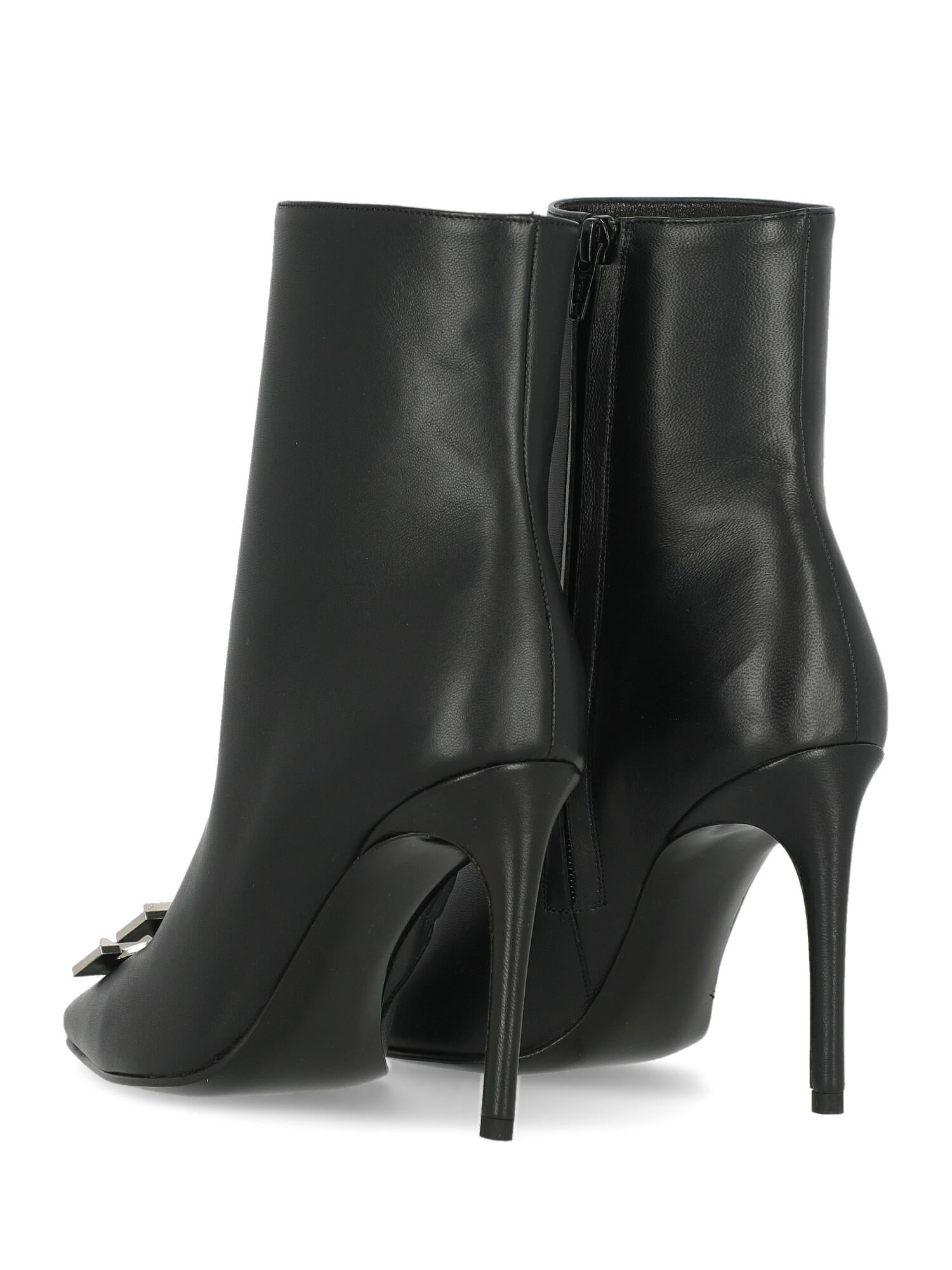 Women's Off-White Woman Ankle boots Black Leather IT 38