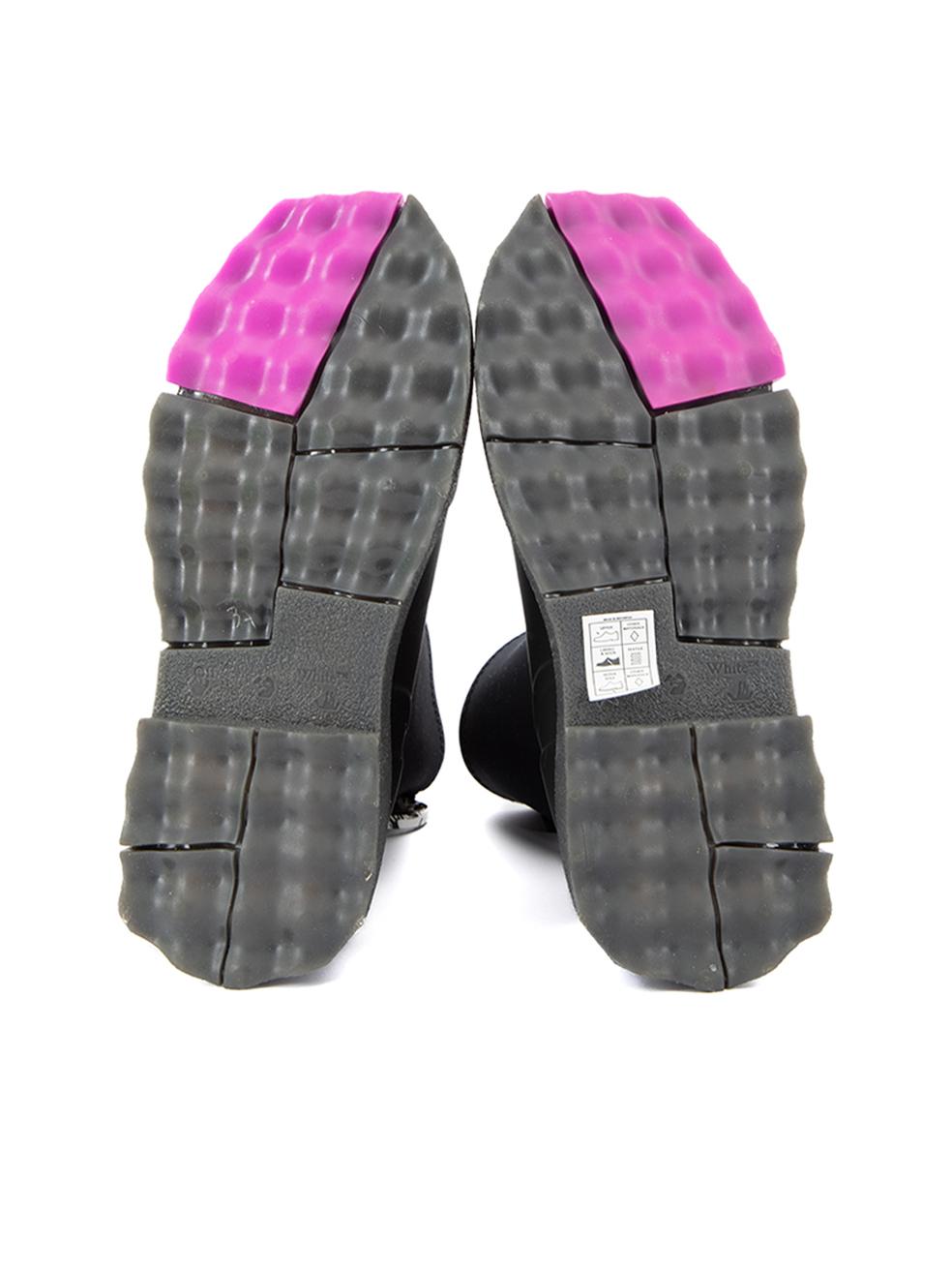 Off-White Women's Black Sponge Rain Boots In New Condition In London, GB