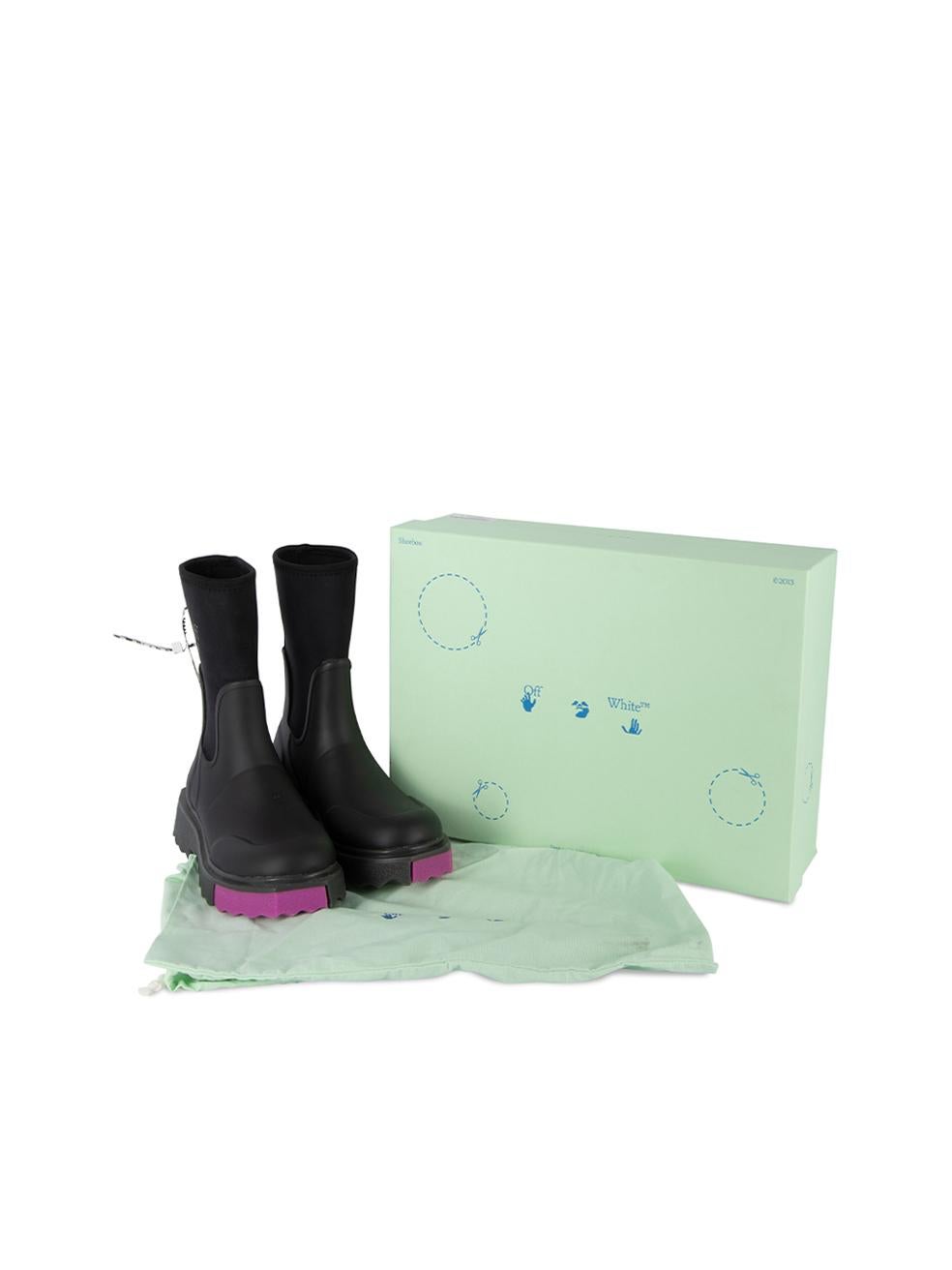 Off-White Women's Black Sponge Rain Boots 2