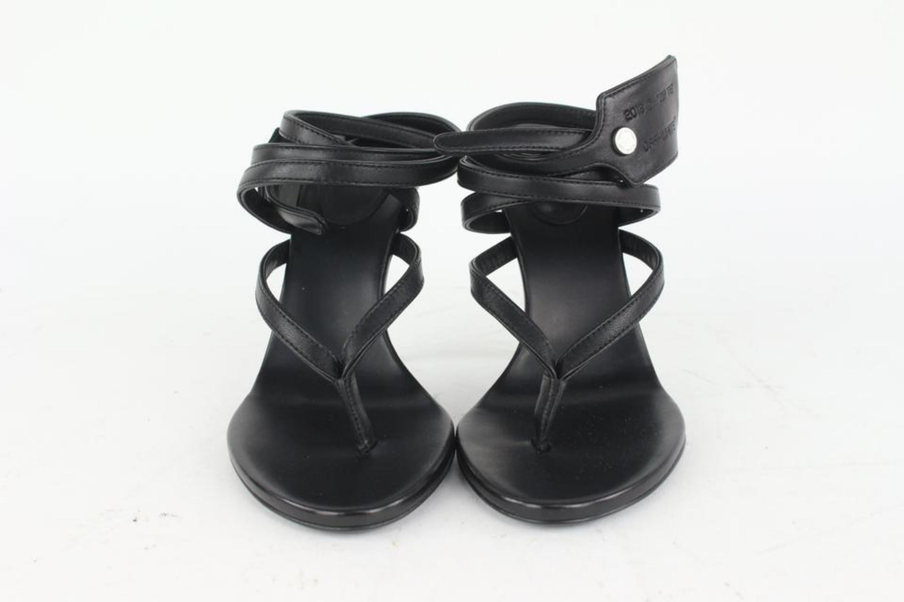 Off-White Women's Size 36 Black Zip Tie Sandal 1020of31 For Sale at 1stDibs