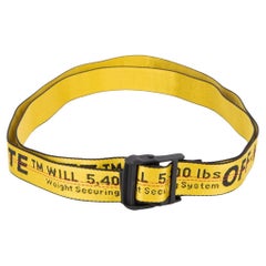 Off-White Women's Yellow Cloth Tape Industrial Belt