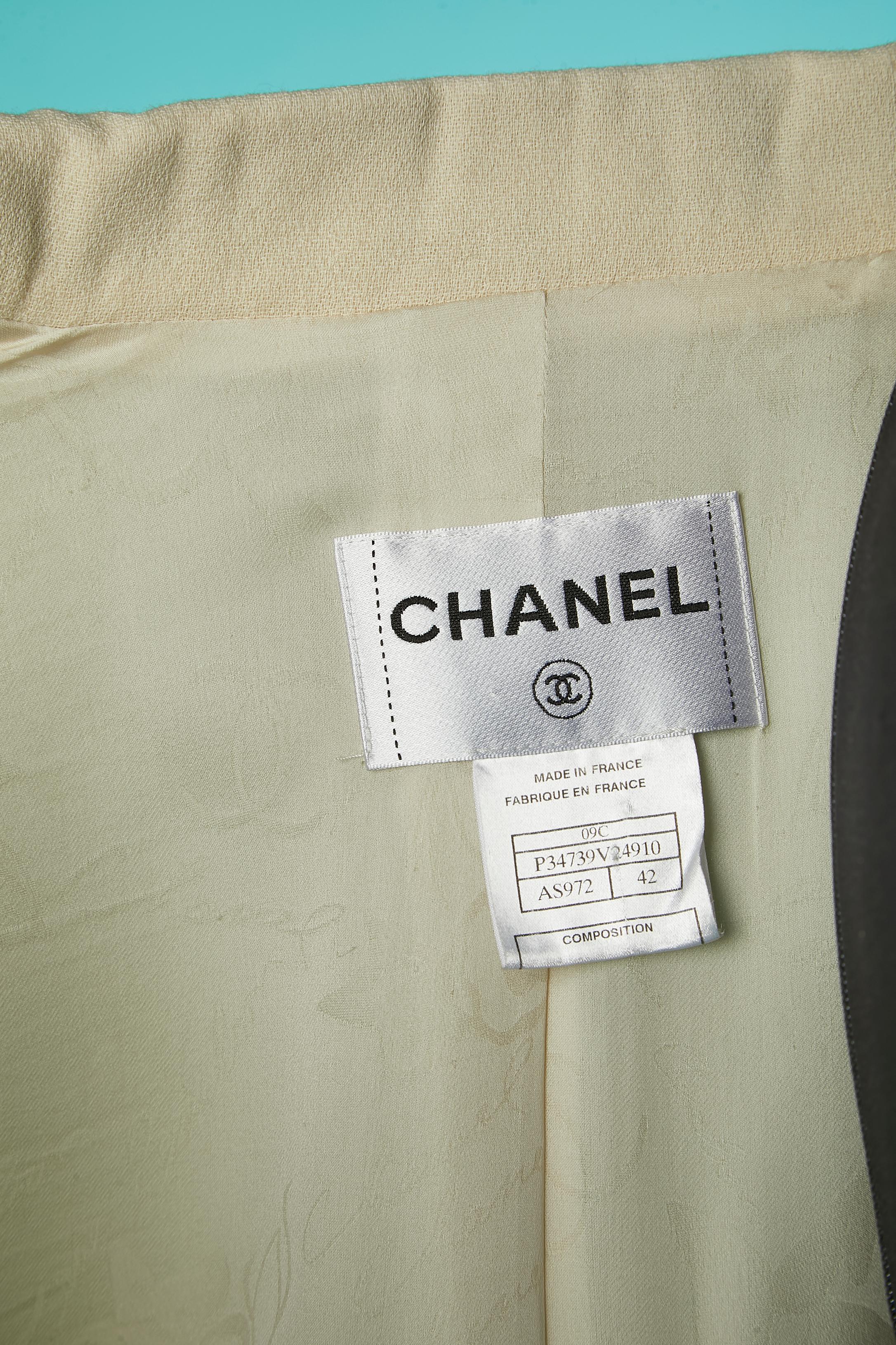 Veste à simple boutonnage en crêpe de laine Off-White Chanel  en vente 3