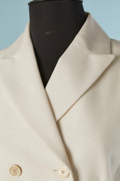 Zweireihiges Bar-Jackett aus cremefarbener Wolle CHRISTIAN DIOR