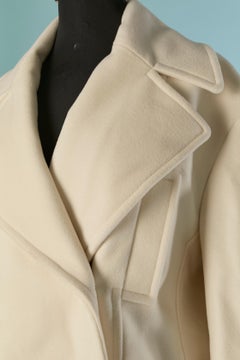 Off-white wool double breasted pea-coat ALEXANDRE VAUTHIER