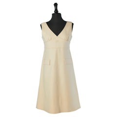 Robe de jour sans manches en jersey de laine Off-White Courrèges Couture Future