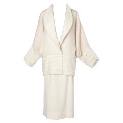 Off-white wool skirt-suit Kniomy