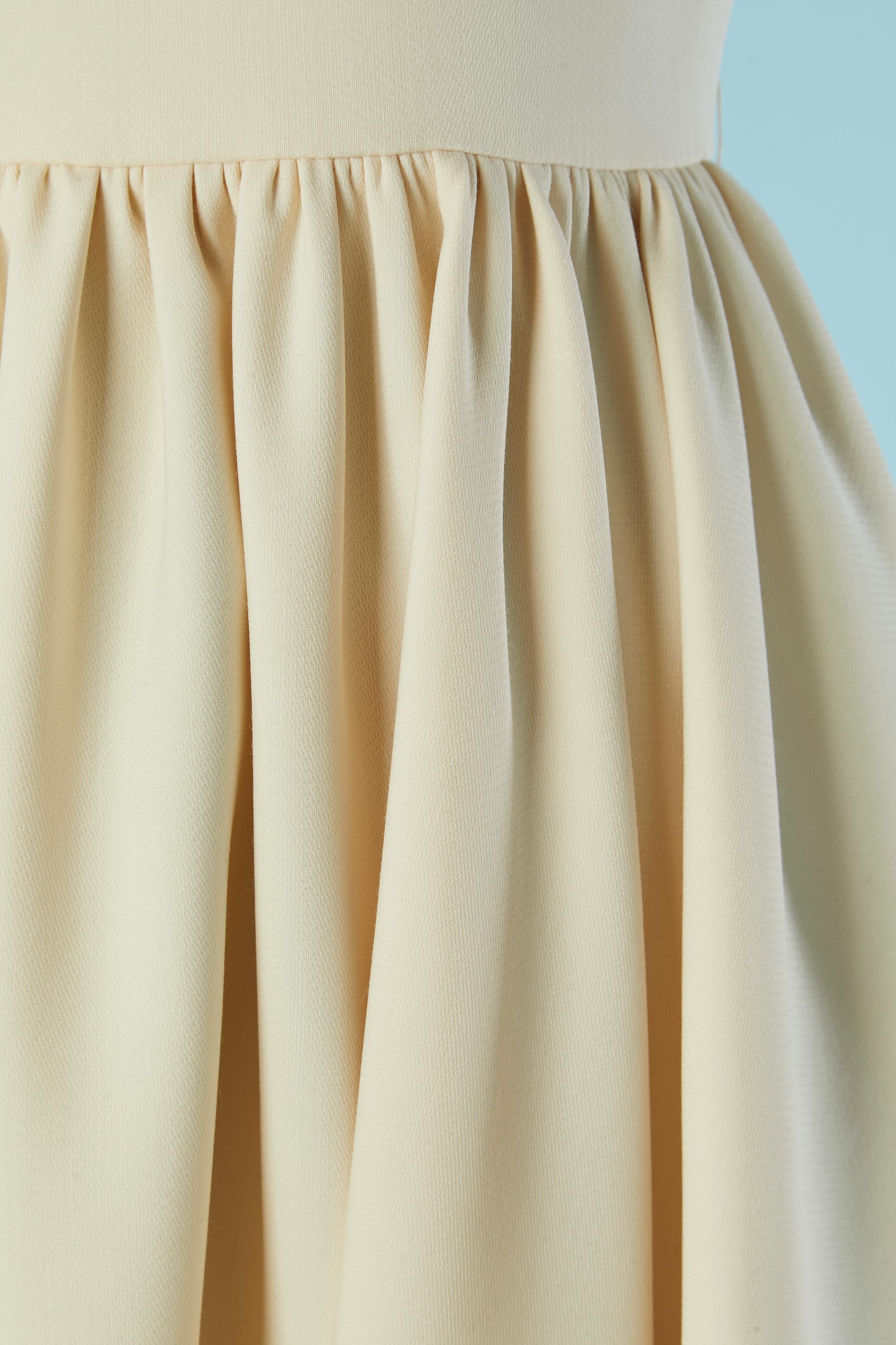 Beige Off-white wool sleEveless dress CHRISTIAN DIOR For Sale