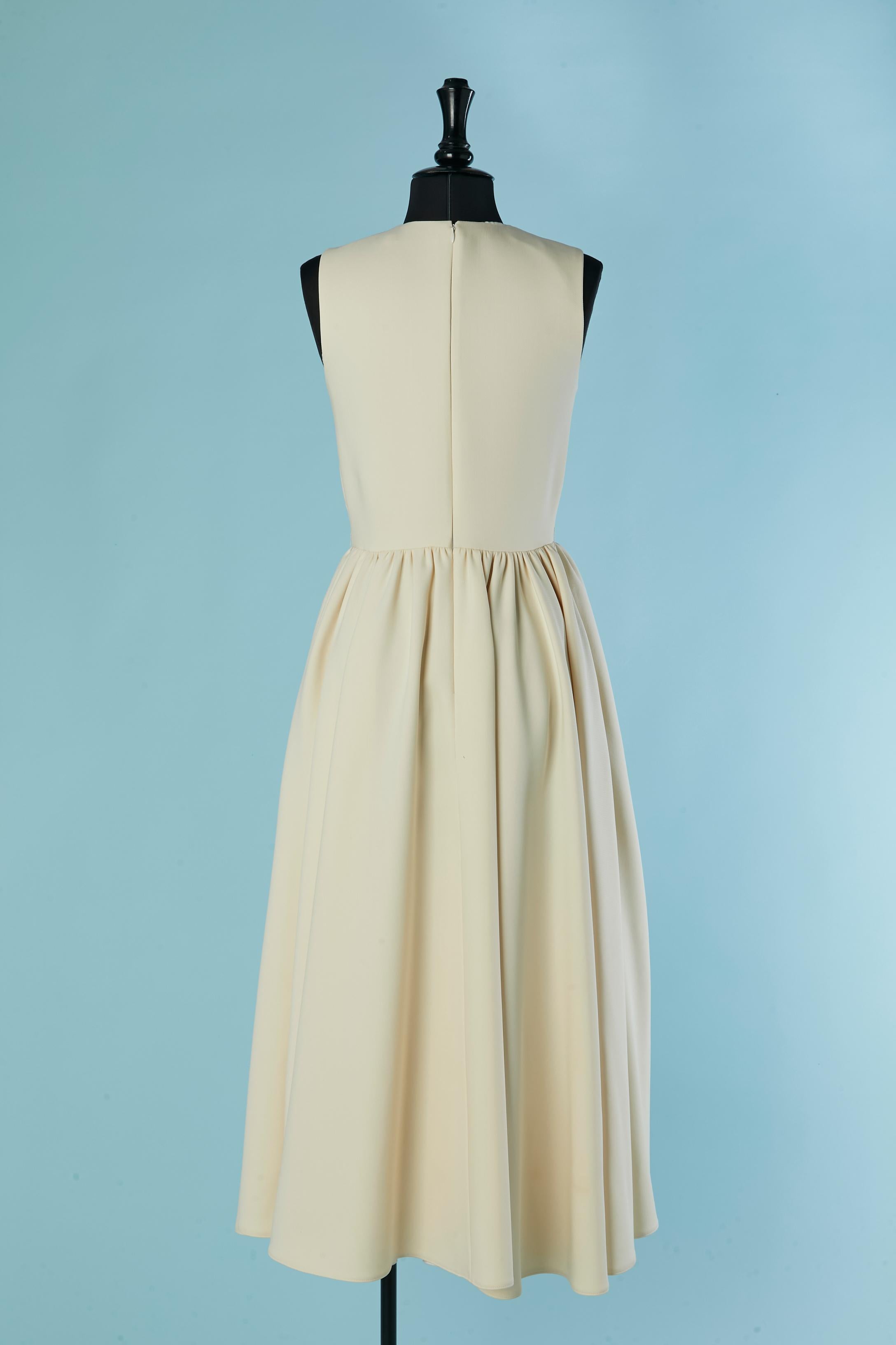 Off-white wool sleEveless dress CHRISTIAN DIOR For Sale 1