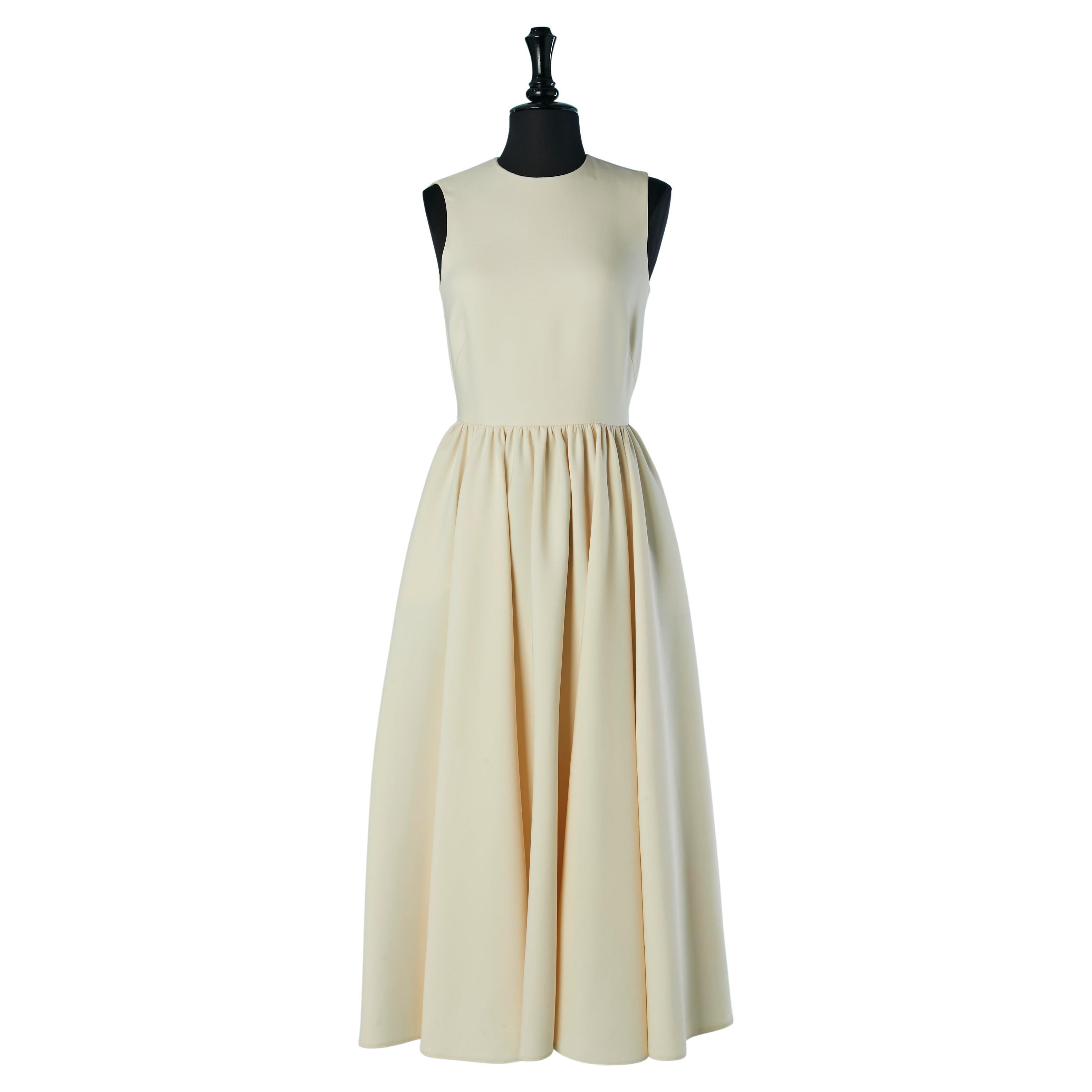 Off-white wool sleEveless dress CHRISTIAN DIOR